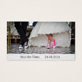 Funny Sneakers Save the Date Wedding Visitekaartje (Voorkant)