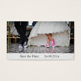 Funny Sneakers Save the Date Wedding Visitekaartje