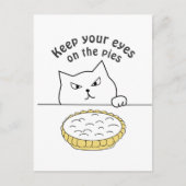 Funny Sneaky Cat na Cream Pie Briefkaart (Voorkant)