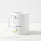 Funny Sneaky Cat na Illustratie van Cream Pie Koffiemok (Voorkant links)
