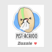 Funny Sneezing Nut Pistachio Pun Sticker (Vel)