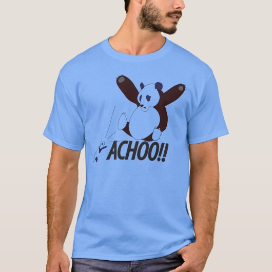 Funny Sneezing Panda T-shirt (Voorkant)