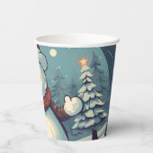 Funny snewman papieren bekers (Achterkant)