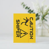 Funny Sniper Briefkaart (Staand voorkant)