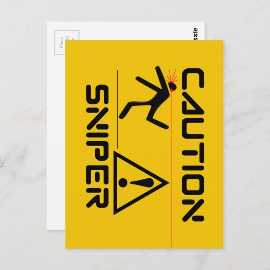 Funny Sniper Briefkaart (Voorkant / Achterkant)