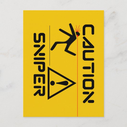 Funny Sniper Briefkaart (Voorkant)