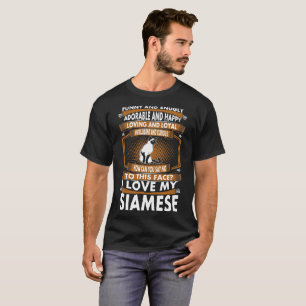 Funny Snlllllly Intelligent Siamese met Schattig l T-shirt