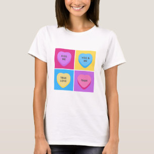 Funny Snoep Hearts Anti-Valentijnsdag T-shirt