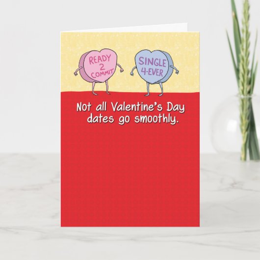 Funny Snoep Hearts Bad Date Valentijnsdag Feestdagen Kaart (Voorkant)