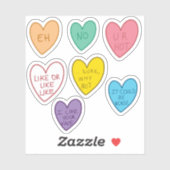 Funny Snoep Hearts Stickers (Vel)