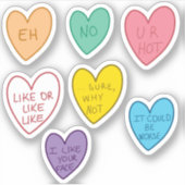 Funny Snoep Hearts Stickers (Voorkant)
