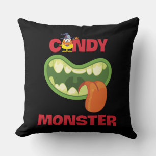 Funny Snoep Monster voor Halloween Horror Night Kussen
