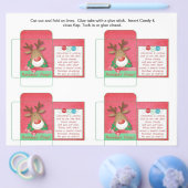 Funny Snoep Packet Reindeer Poop met Gezegde Flyer (Enkel)