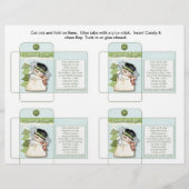 Funny Snoep Packet Snowman Poop met Gezegde Flyer (Voorkant)