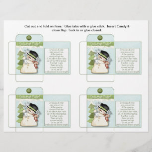 Funny Snoep Packet Snowman Poop met Gezegde Flyer