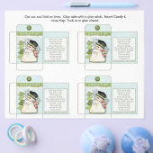 Funny Snoep Packet Snowman Poop met Gezegde Flyer (Enkel)