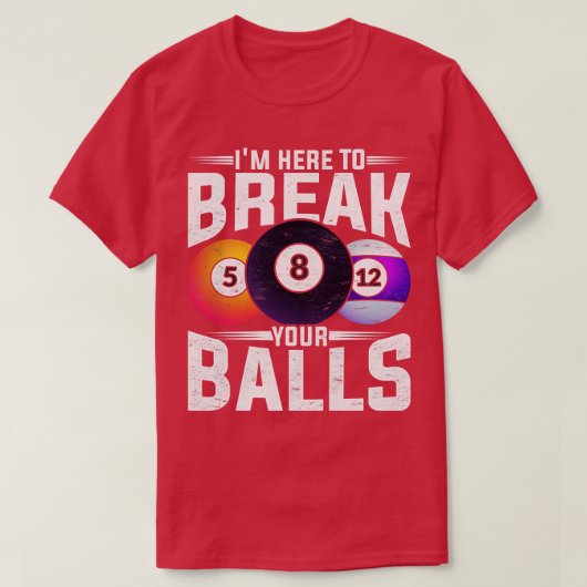 Funny Snooker 8 Ball Pool Billiard Player Billiard T-shirt (Design voorkant)