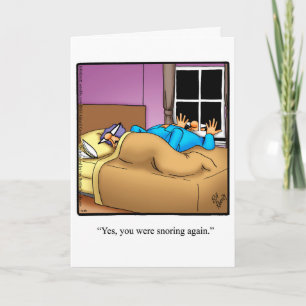 Funny Snoring Humor Anniversary Card Kaart