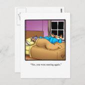Funny Snoring Husband Briefkaart (Voorkant / Achterkant)