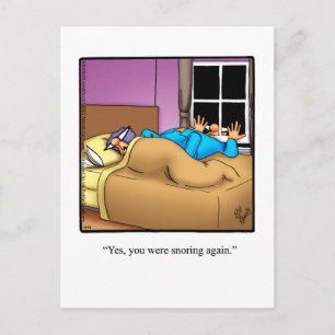 Funny Snoring Husband Briefkaart