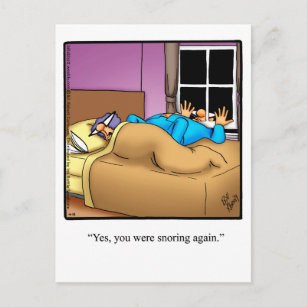 Funny Snoring Husband Briefkaart