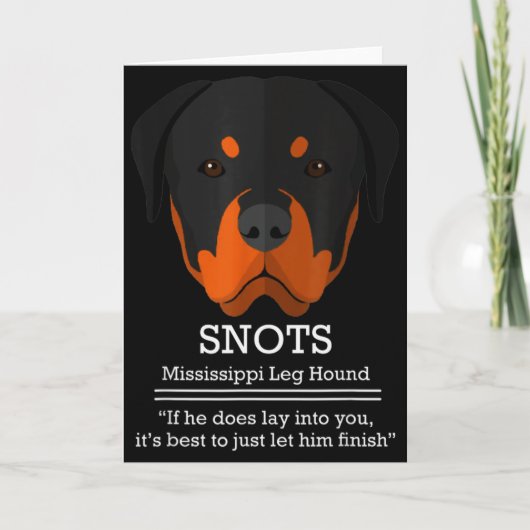 Funny Snots Mississip Leg Hound Christmas Vacation Kaart (Voorkant)