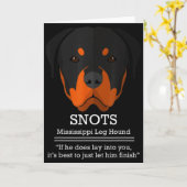 Funny Snots Mississip Leg Hound Christmas Vacation Kaart (Gele Bloem)