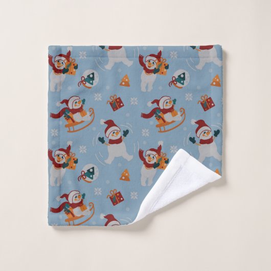 Funny Snow Angel Bad Handdoek (Wasdoekje)