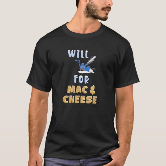 Funny Snow Blower Mac & Cheese Lover Snow Baling T-shirt (Voorkant)