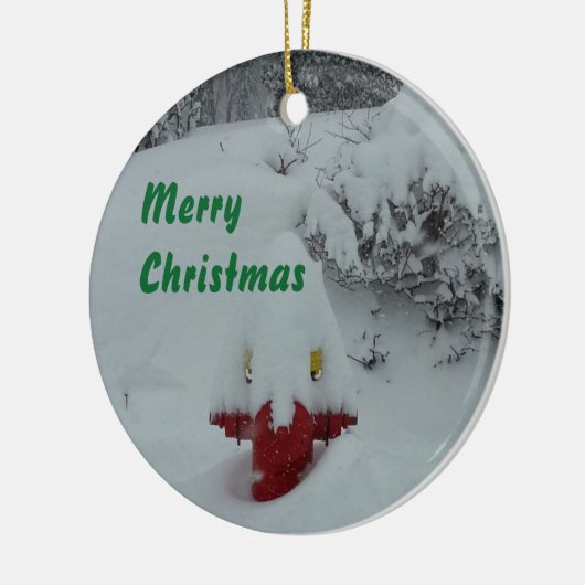 Funny Snow-cover Fire Hydrant Keramisch Ornament (Links)