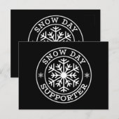 Funny Snow Day Supporter Teacher Student Winter Sn Briefkaart (Voorkant / Achterkant)