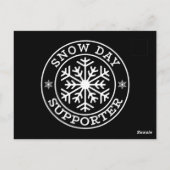 Funny Snow Day Supporter Teacher Student Winter Sn Briefkaart (Achterkant)