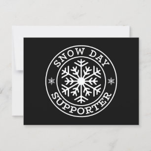 Funny Snow Day Supporter Teacher Student Winter Sn Briefkaart