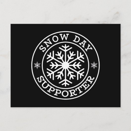 Funny Snow Day Supporter Teacher Student Winter Sn Briefkaart (Voorkant)