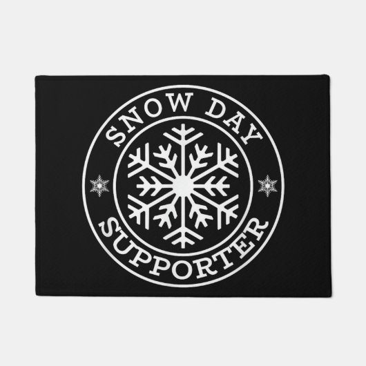 Funny Snow Day Supporter Teacher Student Winter Sn Deurmat (Voorkant)