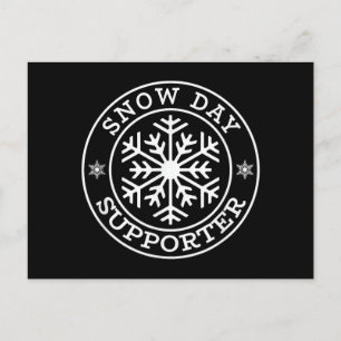 Funny Snow Day Supporter Teacher Student Winter Sn Feestdagenkaart
