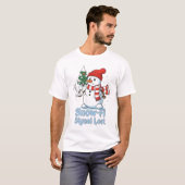 Funny Snow-Fi Signal Lost Snowman Christmas T-shirt (Voorkant volledig)