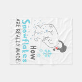Funny Snow How Snowflakes Are Really Made  Fleece Deken (Voorkant (Horizontaal))