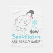 Funny Snow How Snowflakes Are Really Made  Fleece Deken (Voorkant)