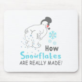 Funny Snow How Snowflakes Are Really Made  Muismat (Voorkant)