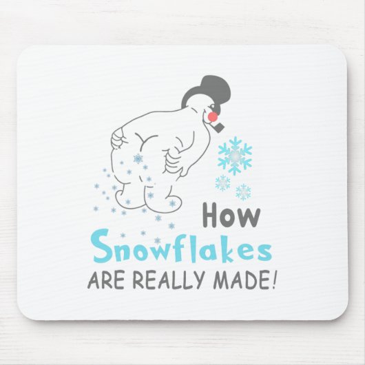 Funny Snow How Snowflakes Are Really Made  Muismat (Voorkant)