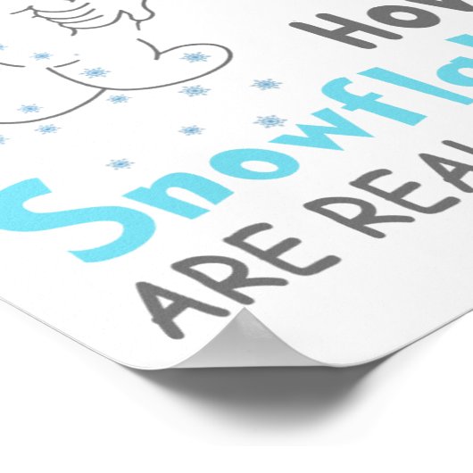 Funny Snow How Snowflakes Are Really Made  Poster (Hoek)