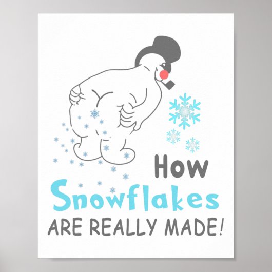 Funny Snow How Snowflakes Are Really Made Poster (Voorkant)