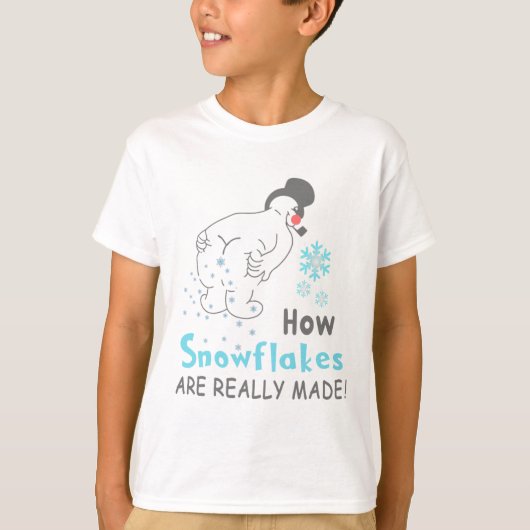 Funny Snow How Snowflakes Are Really Made  T-shirt (Voorkant)