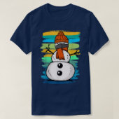 Funny Snow Man with Mask T-shirt (Design voorkant)
