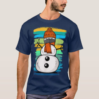 Funny Snow Man with Mask T-shirt