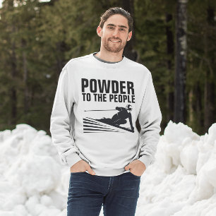 Funny Snow Ski T-shirts, POEDER AAN DE MENSEN T-shirt