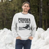 Funny Snow Ski T-shirts, POEDER AAN DE MENSEN T-shirt