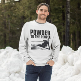 Funny Snow Ski T-shirts, POEDER AAN DE MENSEN T-shirt