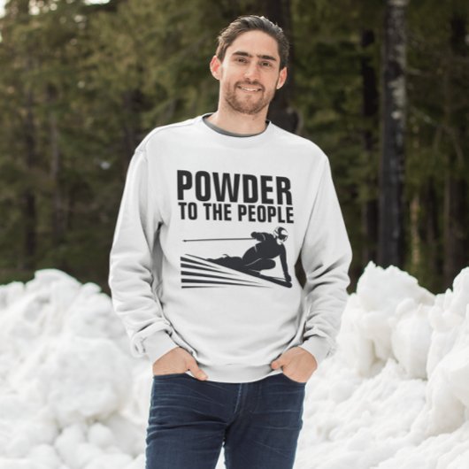 Funny Snow Ski T-shirts, POEDER AAN DE MENSEN T-shirt